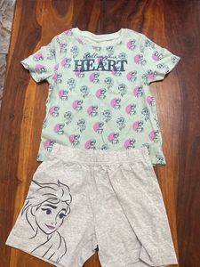 Girls Frozen T-Shirt & Shorts Set