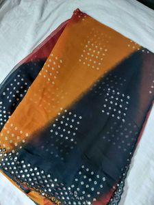 Designer Saree with Mirror Work