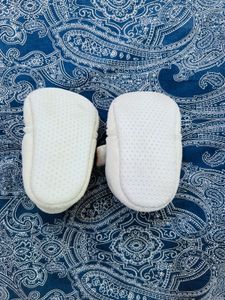 Soft Cream Baby Booties