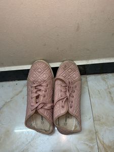 Pink Quilted Sneakers