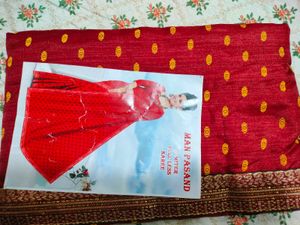 ❤️✨ STUNNING RED GEORGETTE SAREE – BRAND NEW! ✨❤️