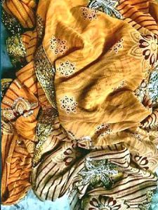 orange formal saree
