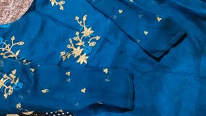 Beautiful Teal Embroidered Kurta