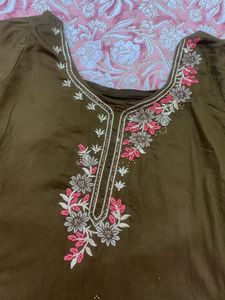 Embroidered Kurti with intricate floral design