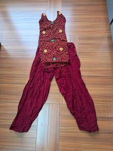 51) Ethnic Rajasthani Bandhani Kurta Set