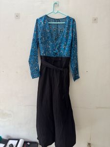 Chic Blue Floral Jumpsuit