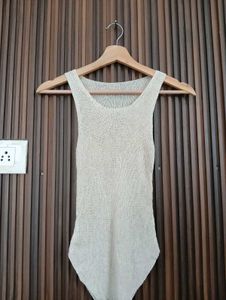 Cream Knit Tank Top