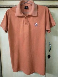 Orange Polo T-Shirt by Logic Goods and Garments