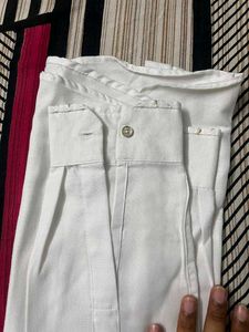 Men's Premium White Shirt with Brown Pants