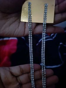 Fancy Two Line Rhinestone Earrings