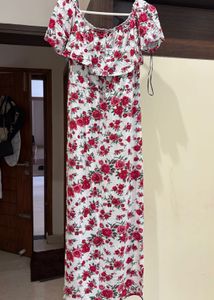 Off-Shoulder Floral Maxi Dress