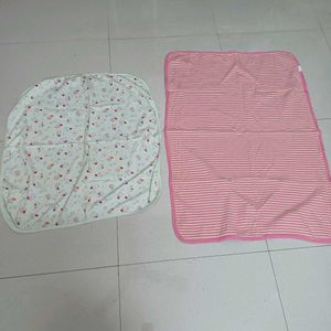 Set of 2 pure cotton sheet/ swaddle/ crib cloth