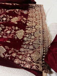 Elegant Maroon sharara Set