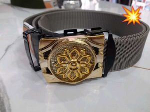 Stylish Canvas Belts with Decorative Buckles