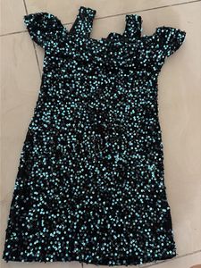 Sparkly Sequin Cold Shoulder Dress 4-6 year