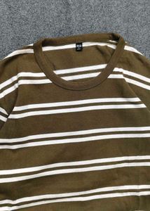 Uniqlo Striped Long Sleeve Warm T-Shirt