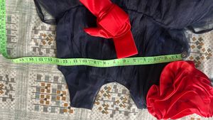 SALE!!!!Stunning Navy Blue  frock with Red Roses