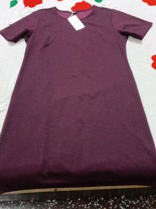 Solid Color Short Sleeve Dress