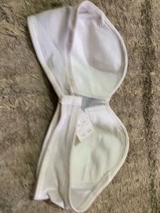 White Lace Padded Strapless Bra