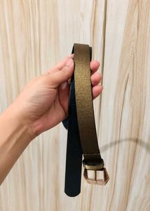 Gold & Black Reversible Belt