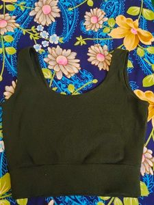Dark Green Sports Bra