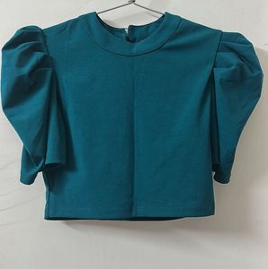 Puff Sleeve Crop Top