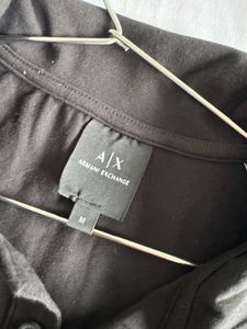 Armani Exchange Black Polo Shirt