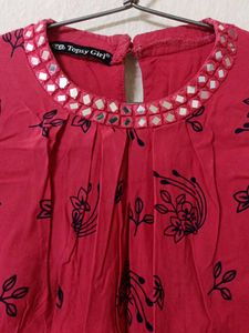 Stylish Red Printed Top