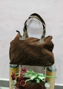 Brown Suede Shoulder Bag