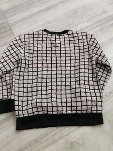 Vintage Style Plaid Sweatshirt