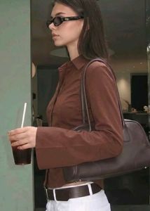 Chic Brown Bell Sleeve Shirt