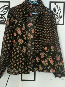 Vintage Floral Print Button-Up Shirt
