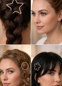 Cute Hair Clips Set - Star, Crown, Circle, Flower