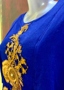 Heavy Blue Embellished Gown with CanCan inside❤️