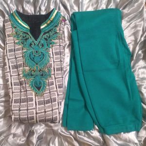 Warm Woollen Embroidered Suit(Women's)