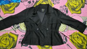 Chic Black Double-Breasted Jacket