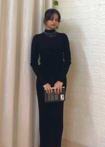 Branded Black Maxi Dress (heavy item)