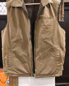 Richlook Men Brown Sleeveless Reversible Jacket