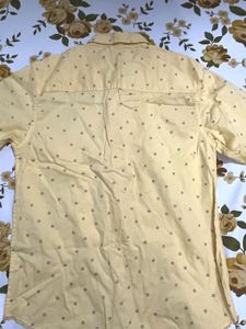 Men's Yellow Printed Casual Shirt
