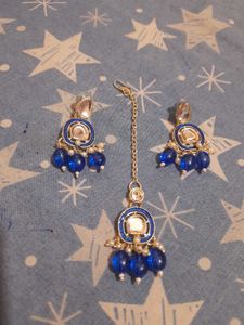 Indian Kundan Necklace Set with Earrings