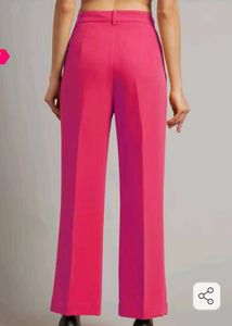Stylish Pink High Waist Trousers