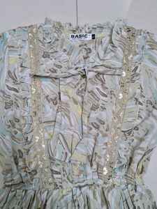 Pastel printed A-line dress