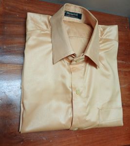 Shiny Light Yellow Medium Size Shirt