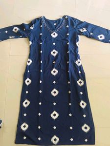 Stylish Blue Printed Kurta
