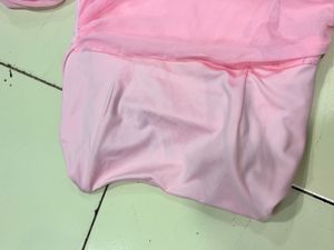 NEWME Light Pink Solid Micro Mini Dress