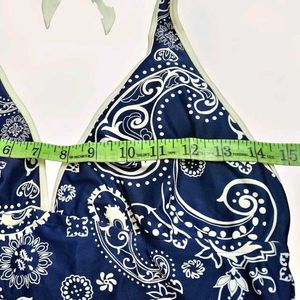 Stylish Blue Paisley Swim Top