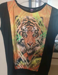 Tiger Graphic Print T-Shirt