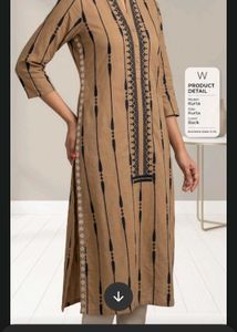 Stylish Beige Kurta w