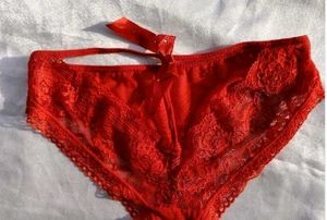 Lace Red Briefs