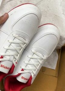 Campus White &amp; Red Sneakers